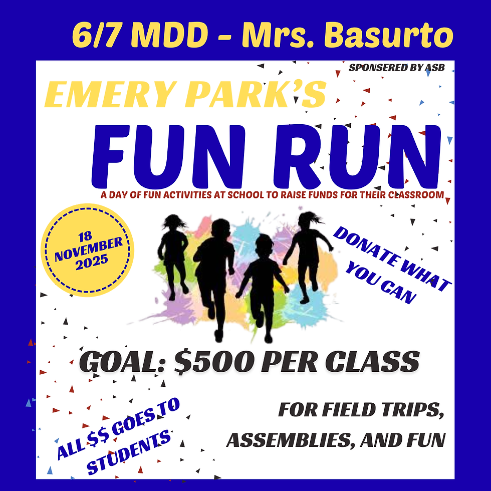 Fun Run - 6/7 MDD: Mrs. Basurto