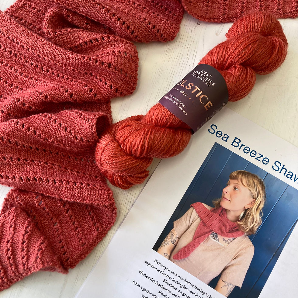 Thumbnail: The Sea Breeze Shawlette Knitting Kit