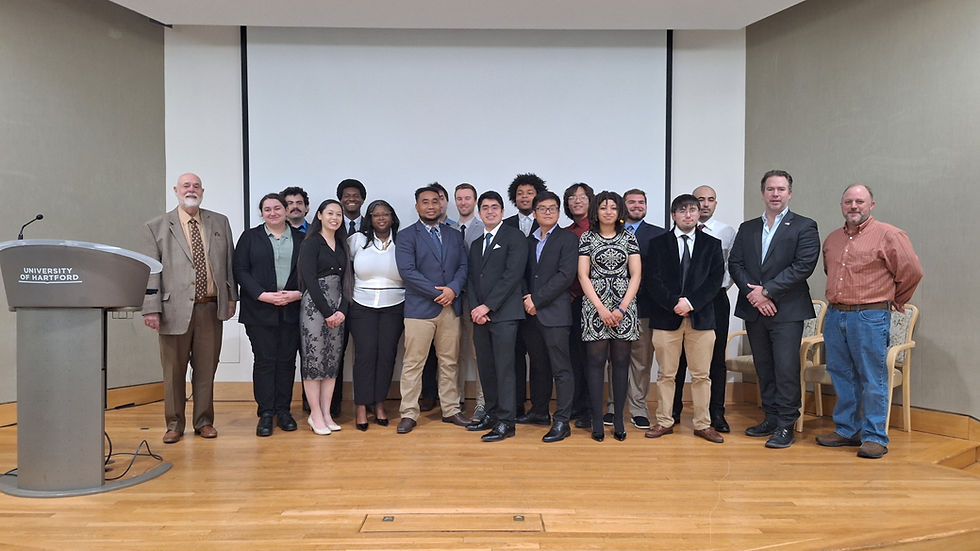 John Birch of The Birch Group, alongside the aforementioned MET2 students, as well as Professor Eric Flynn of Gateway Community College, and Steven Longpre from the Northwest Connecticut Housing and Innovation Center and BSS Additive Manufacturing.