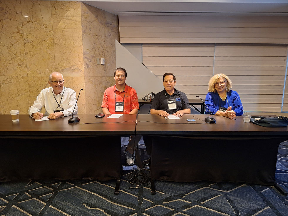 Left to right, Douglas Pauley, Central Community College; Jerry Muller, Central Community College, former Co-Principal Investigator; Timothy Baber, College of the Canyons, Co-Principal Investigator; Karen Wosczyna-Birch, Director and Principal Investigator, National Center for Next Generation Manufacturing.