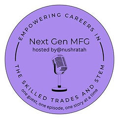 NextGen MFG podcast purple and black