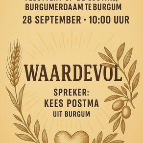 28 september: gezamenlijke kerkdienst in de feesttent in Burgum