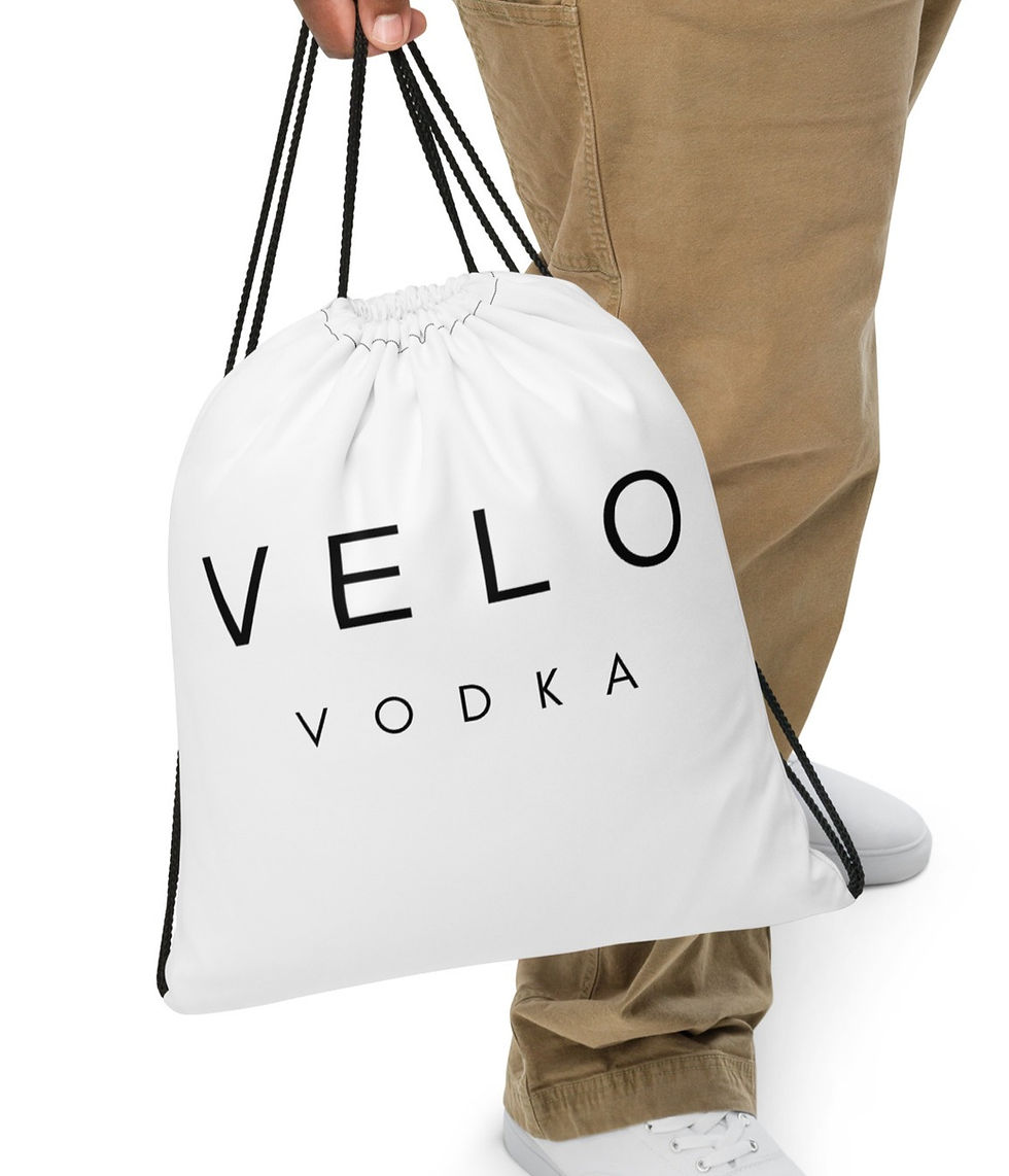 Thumbnail: White VELO On The Go Drawstring Bag