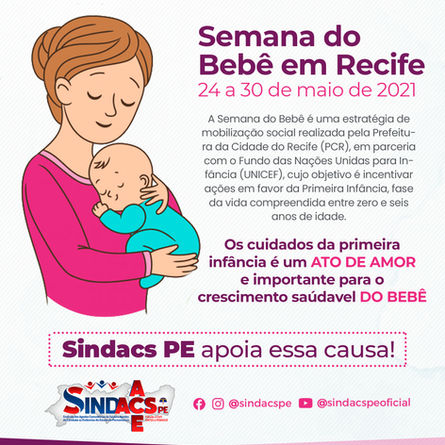 Semana do bebê em Recife - 24 a 30 de Maio de 2021