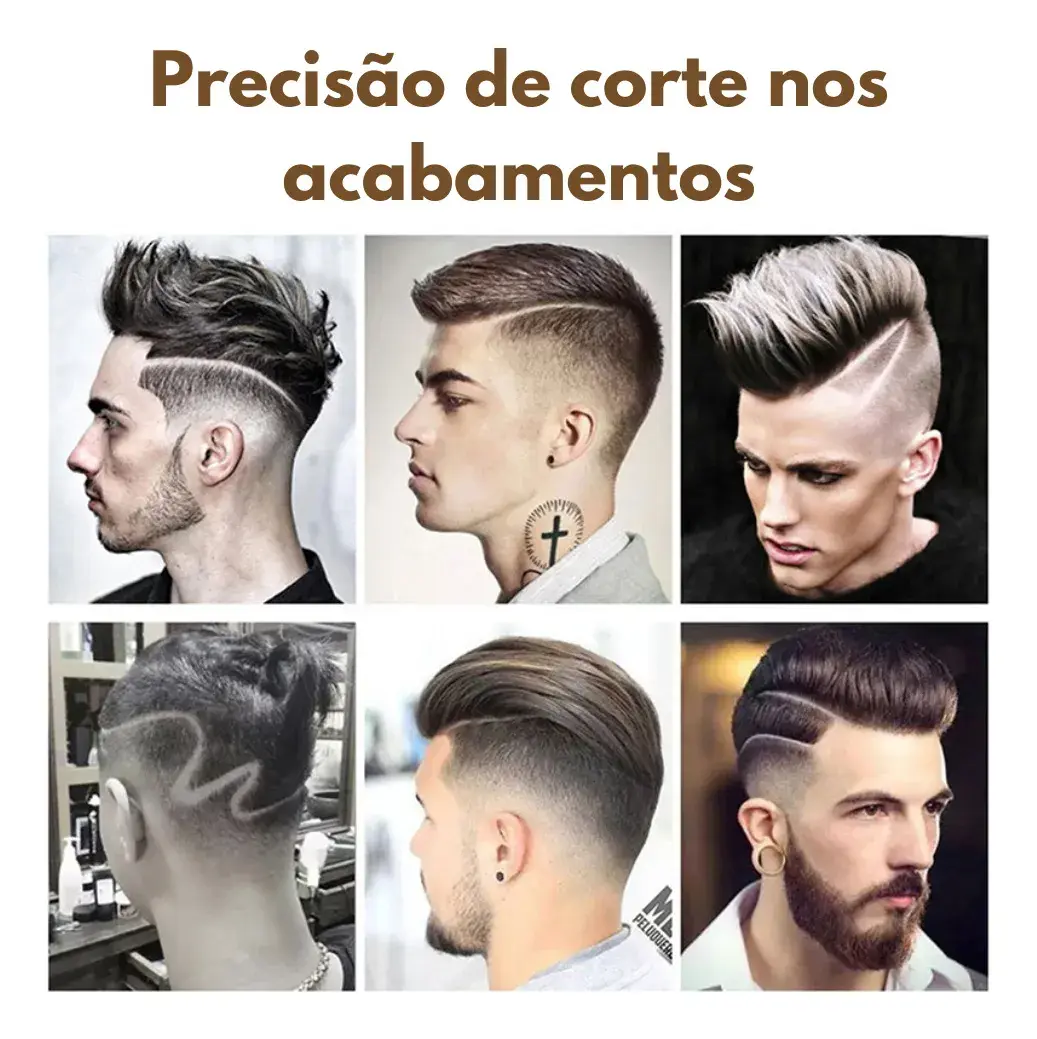 Máquina De Cortar Cabelo Barba Acabamento Dragão Sem Fio