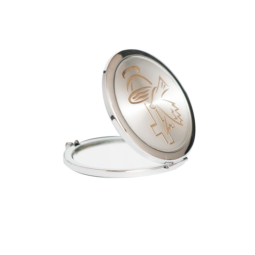 gold compact mirror