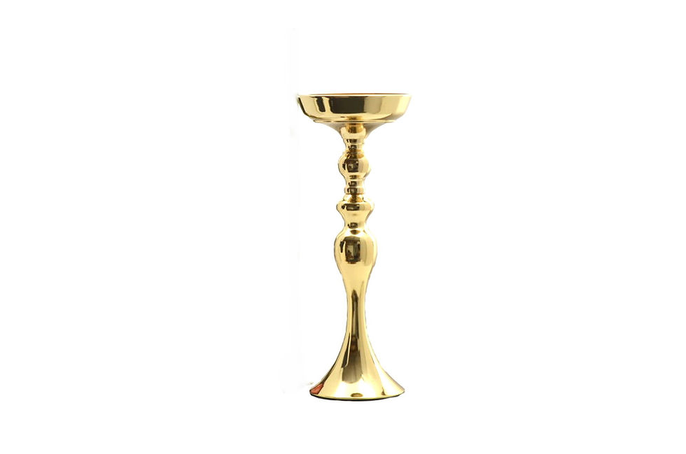 gold candle holder stand floral vase