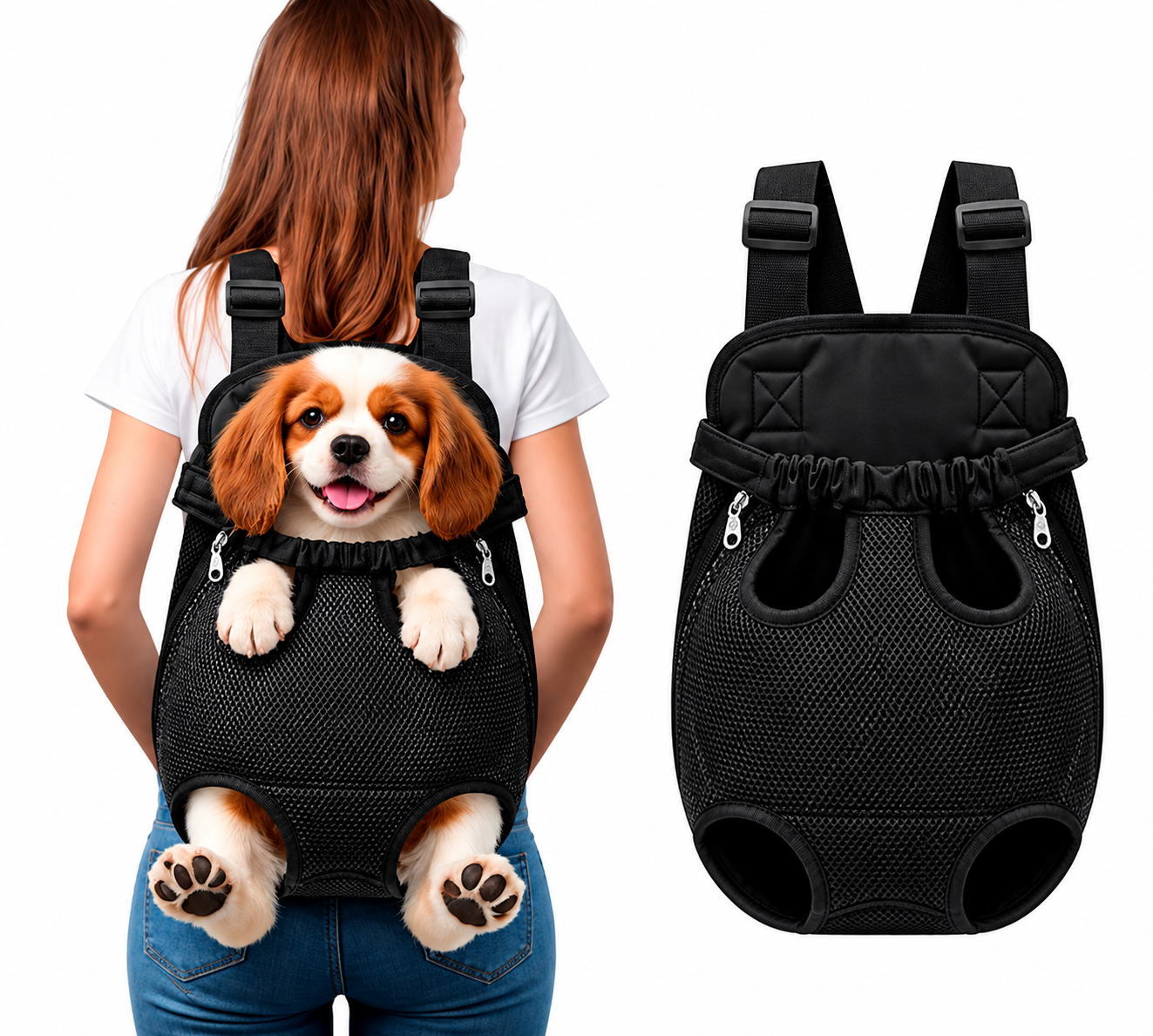 Pet Carrier Backpack Breathable Travel Bag for Dogs & Cats