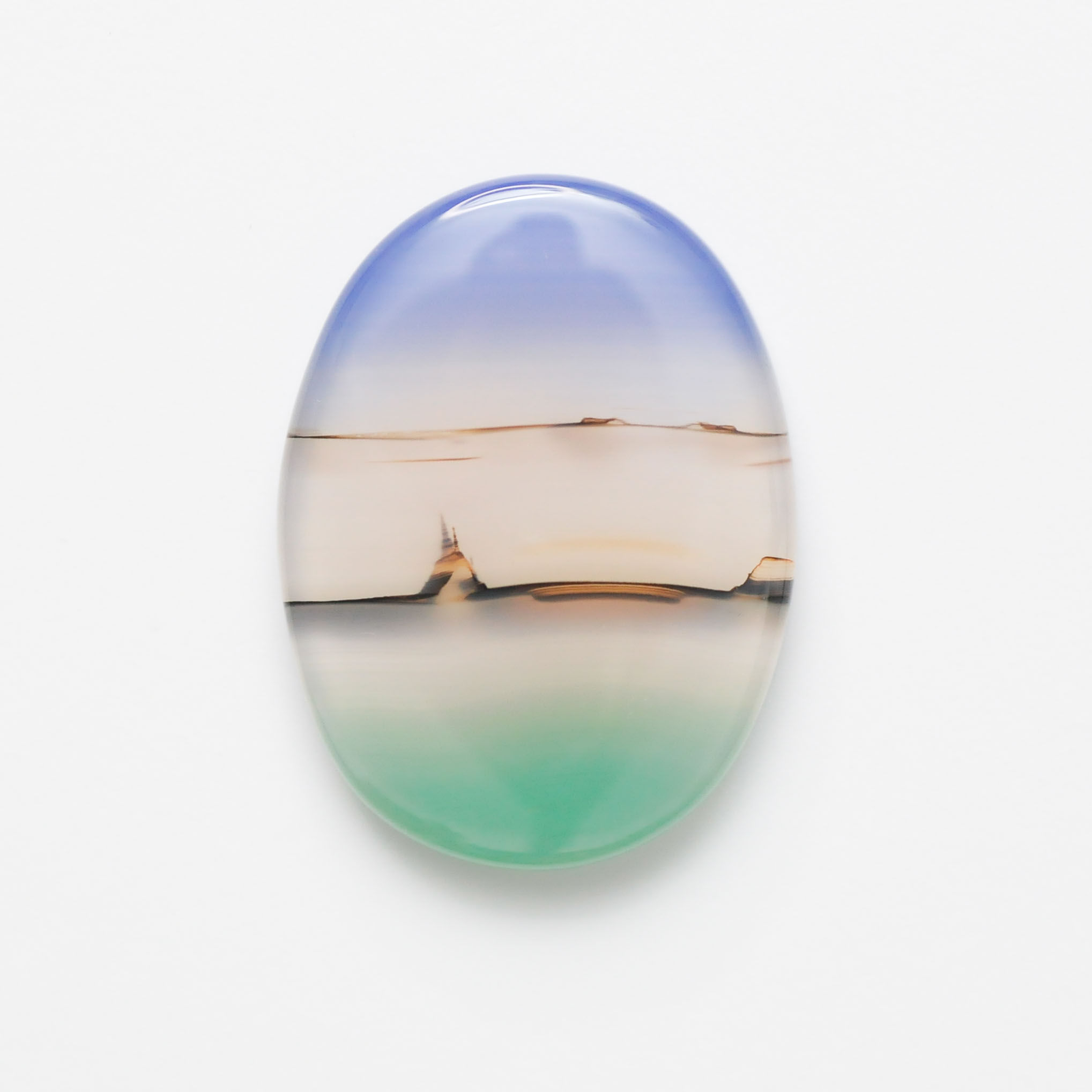 ピクチャーアゲート　青砂緑 　18_24＃5