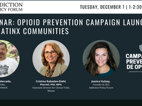 Webinar: Opioid Prevention Campaign Launch for LatinX Communities