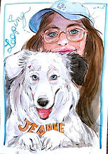 portrait de chien et son humain