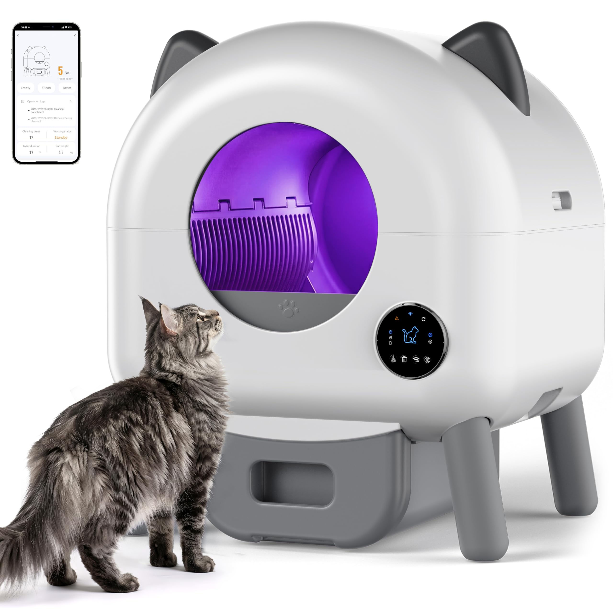 Pawvera AutoClean Pro™ Smart Self-Cleaning Litter Box