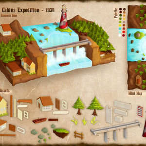 Niagara Cabin Expedition - Game level Concept Art
