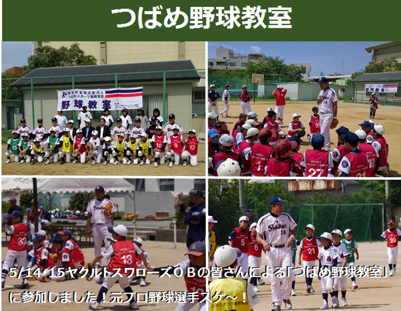 つばめ野球教室　ヤクルト　川西少年野球