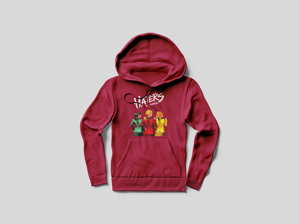 Miniatura: Hoodie con diseño "Haters" el musical
