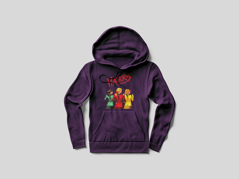 Miniatura: Hoodie con diseño "Haters" el musical