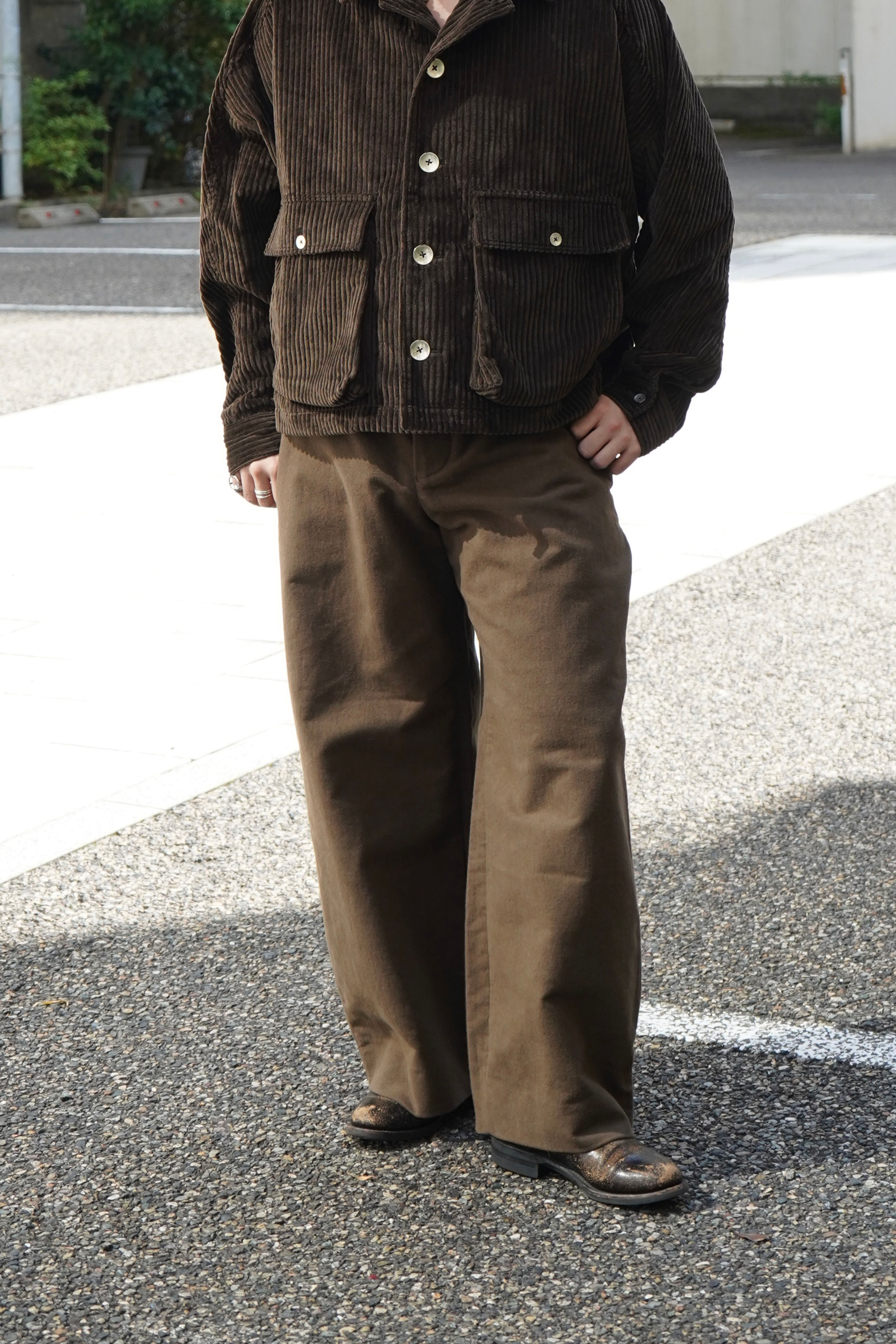 【26AW】AXIS Wide Pants - DARK BROWN
