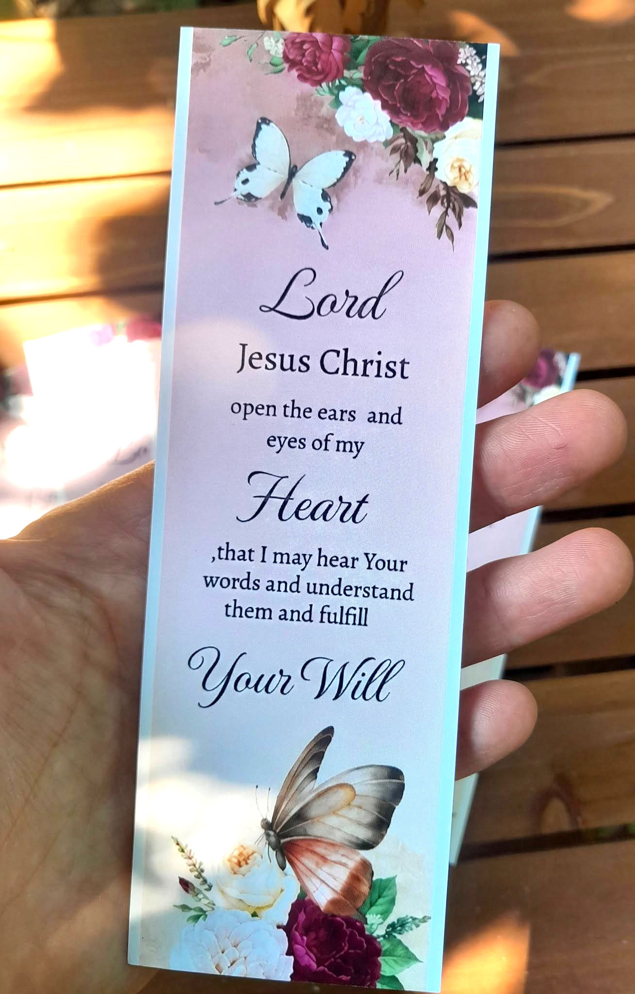 Bookmark with Prayer Before Reading the Bible by St. John Chrysostom