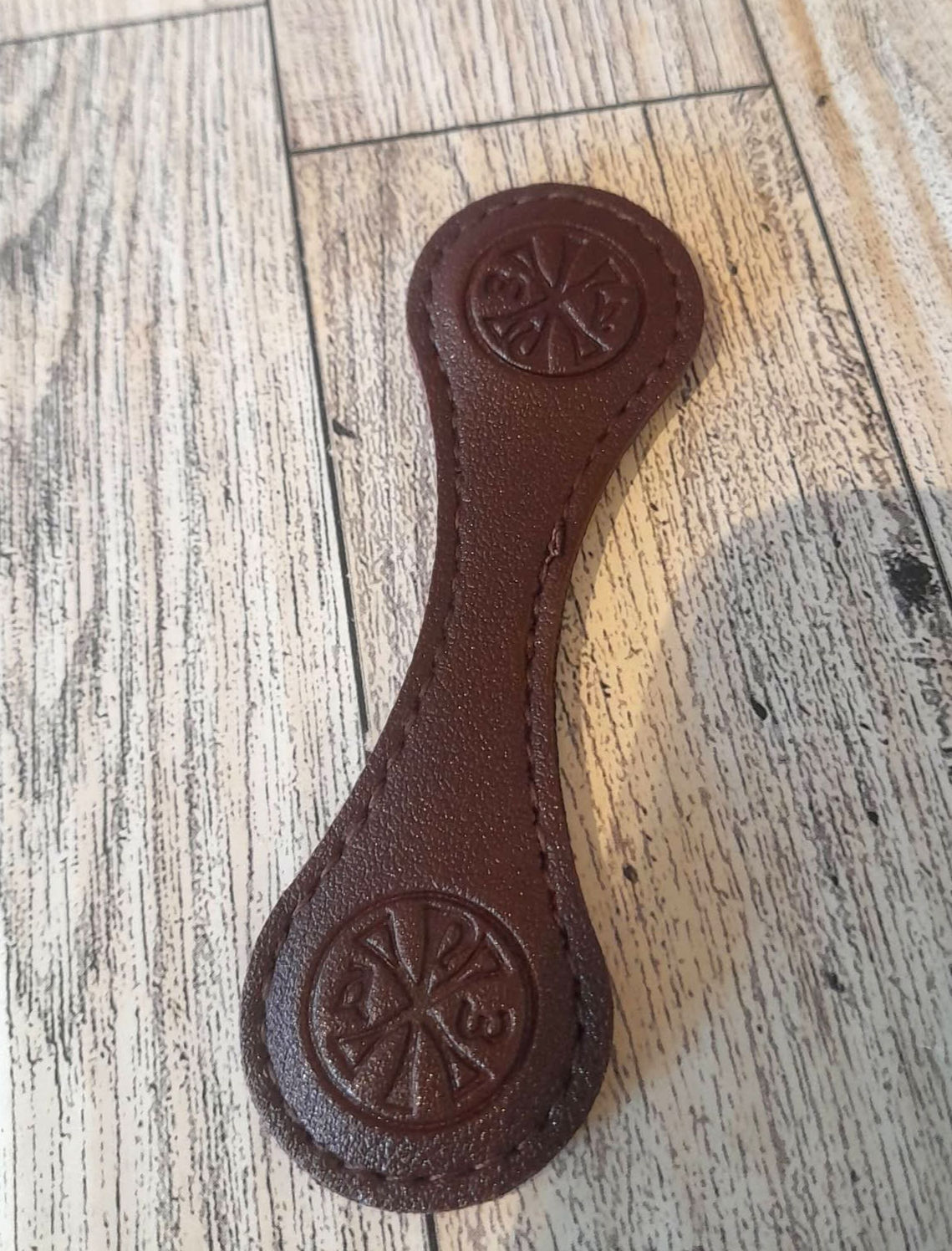 Leather Magnetic Bookmark - Brown