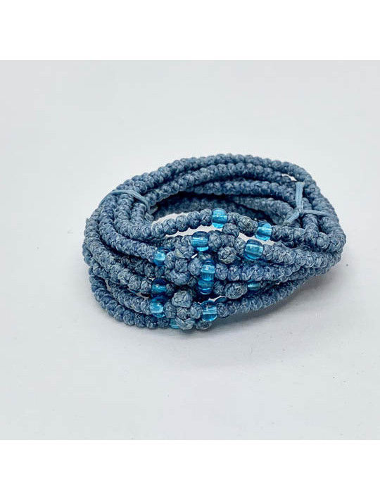 Athos Komboskini bracelet blue with blue transparant beads