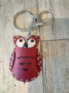 Keychain of an Owl -Red