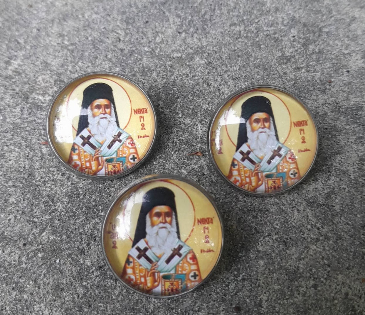 Pin with the Image of St. Nectarios of Aegina