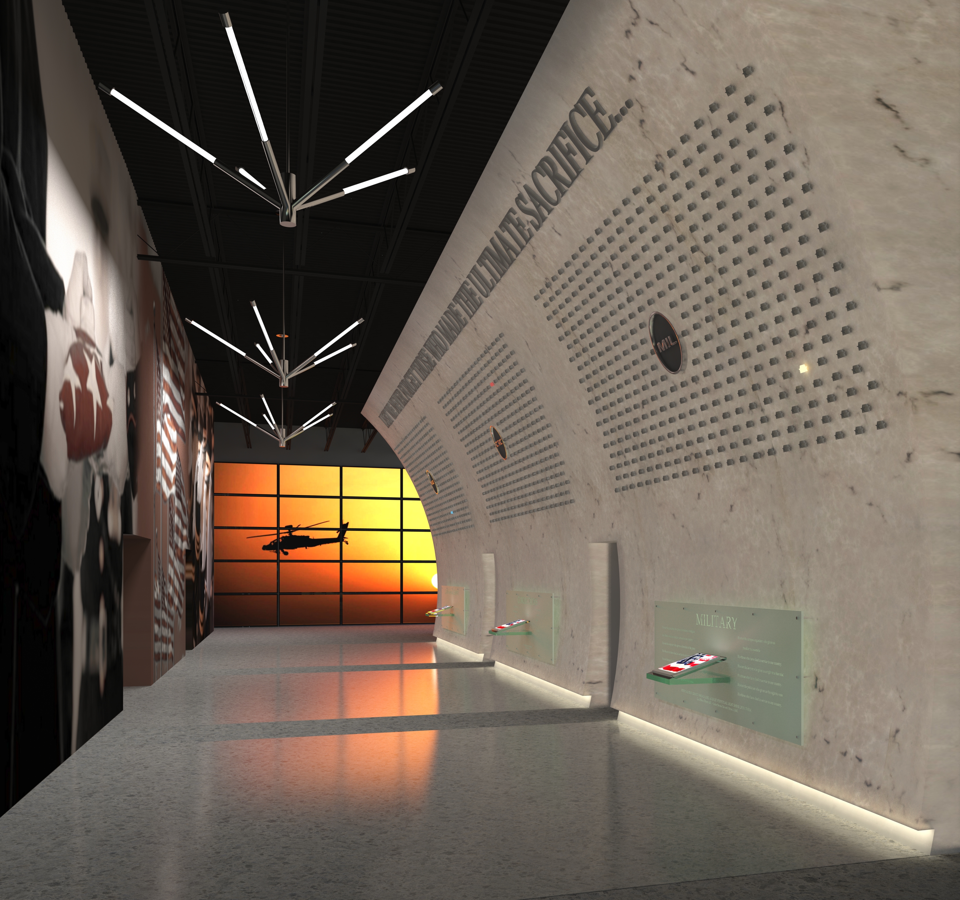 3D Renderings Memorial Wall