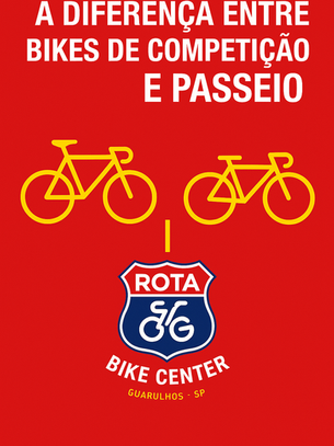 A DIFERENÇA ENTRE BIKES DE COMPETIÇÃO E PASSEIO