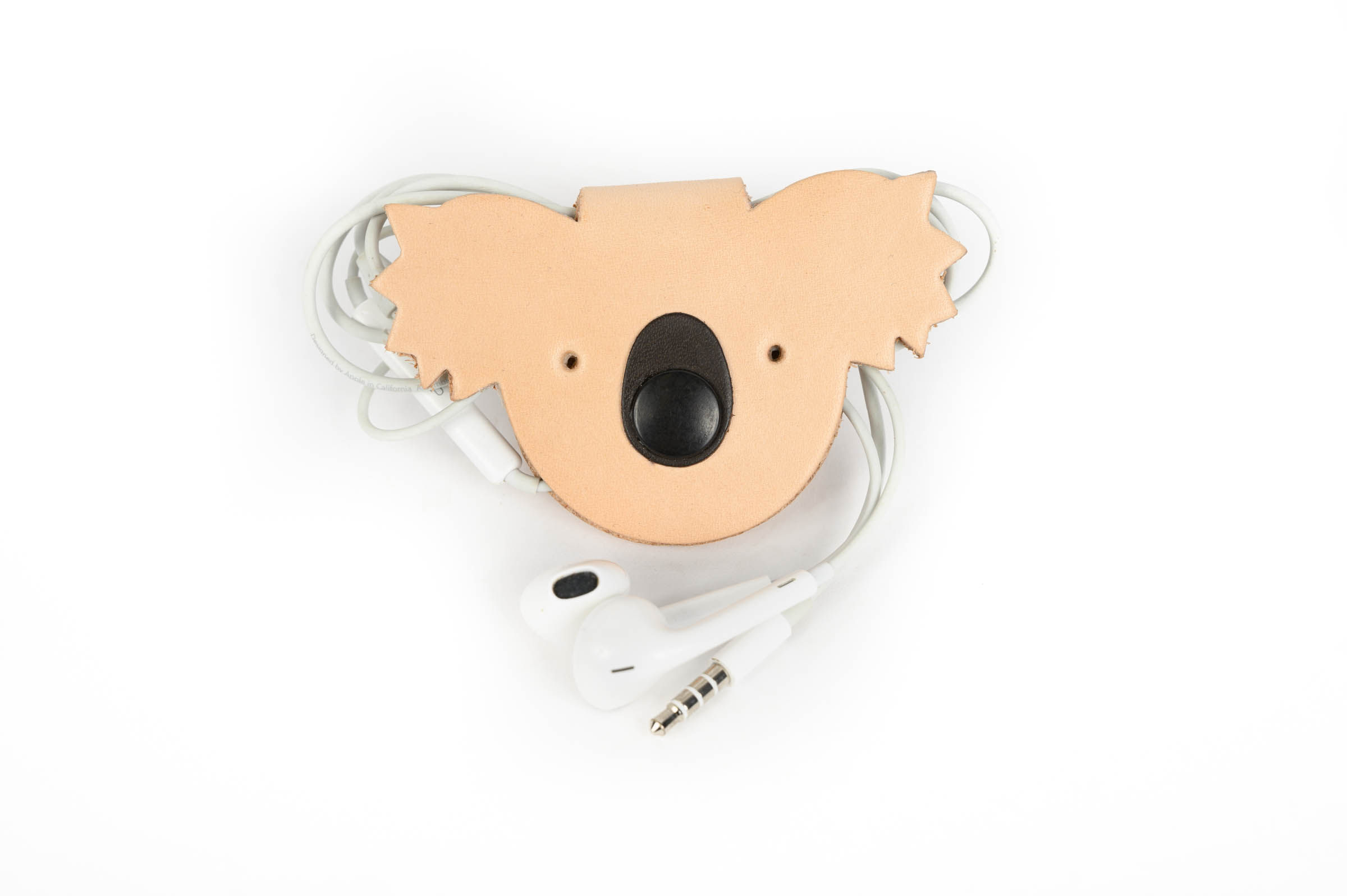 Leather cord keeper Koala