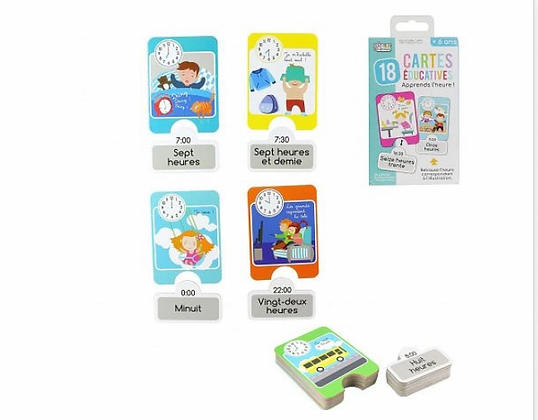 Cartes pour apprendre l’heure