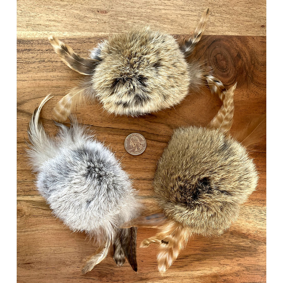 Rabbit Fur & Feathers Cat Toy by Whiskers "n " Paws
