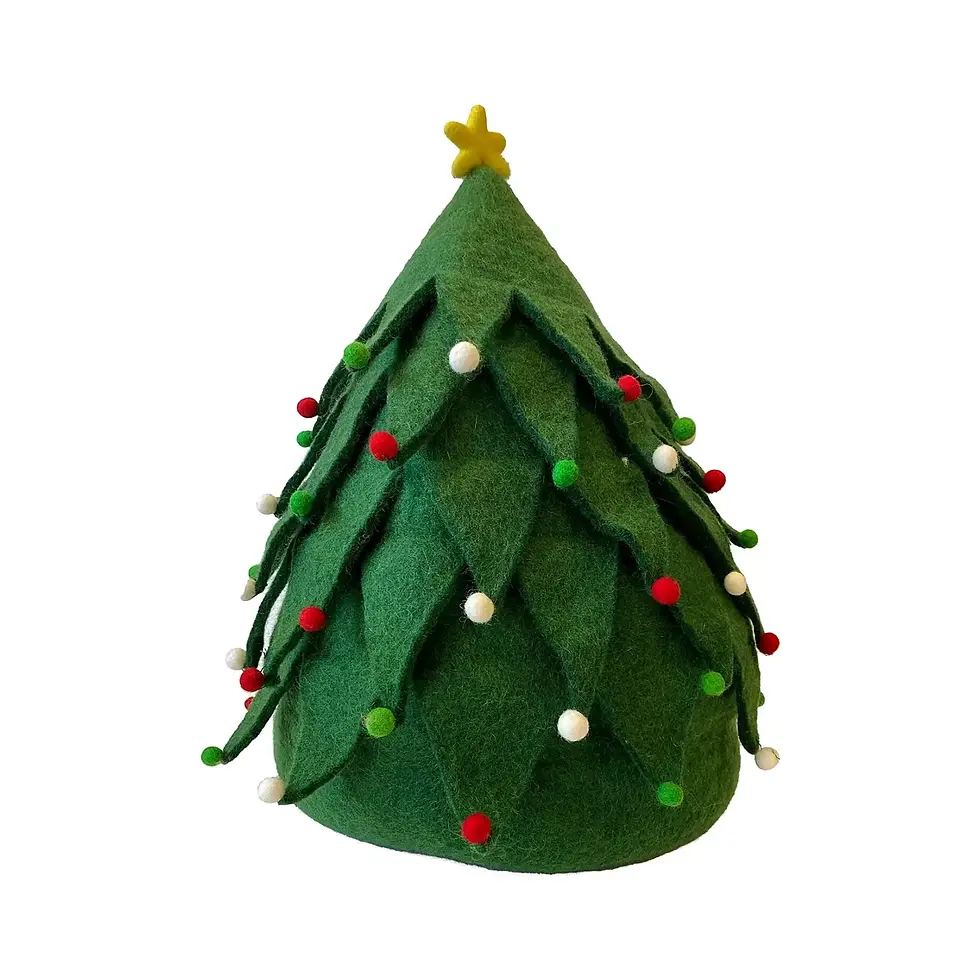 Thumbnail: Midlee Christmas Tree Wool Cat Cave Bed