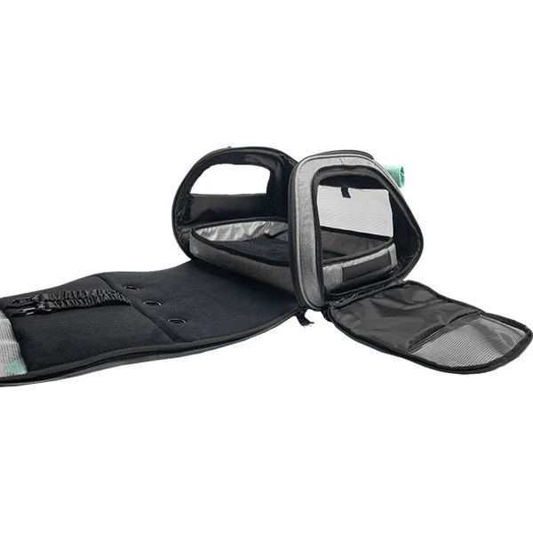 Thumbnail: THE TRANSPURRTER" ULTIMATE CALMING CONVERTIBLE CAT CARRIER IN HEATHER GREY AND T