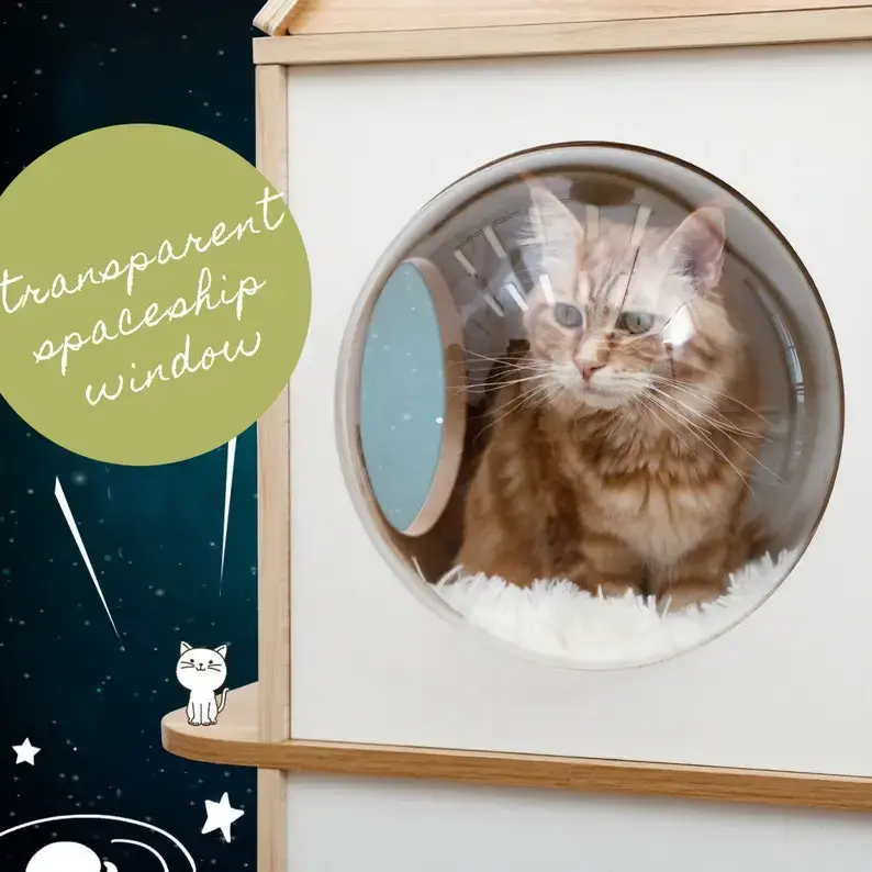 Thumbnail: Modern Space Ship Cat Tower  cat furniture