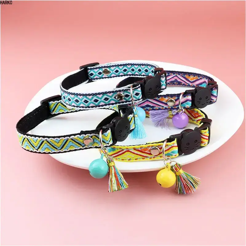 Adjustable Plaid Jacquard Cat Collar