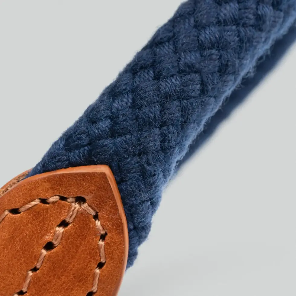 Thumbnail: Hackett X Hugo Hudson Navy Rope Leather Dog Lead