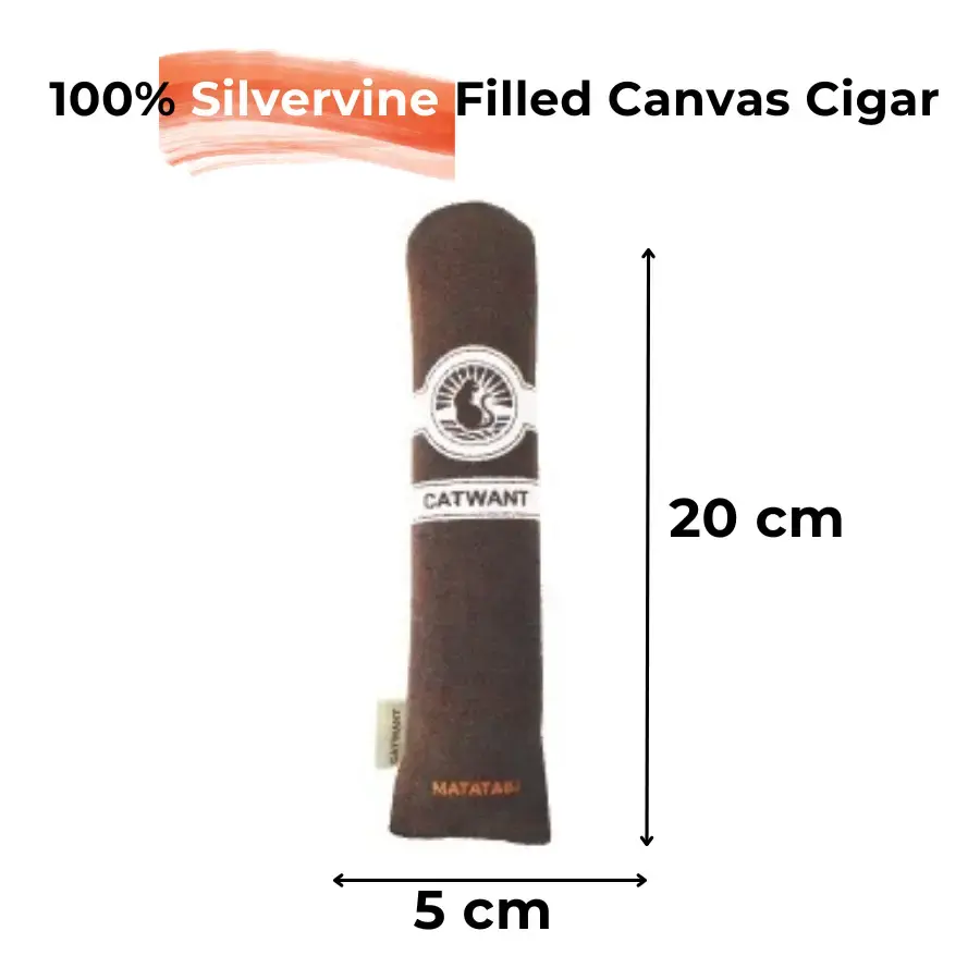 Thumbnail: 100% Catnip/Silvervine Filled Canvas Cigar