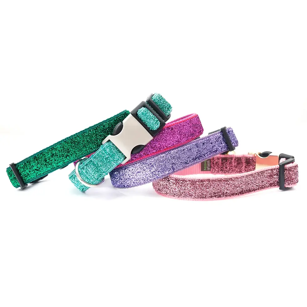 Thumbnail: Sparkly Mermaid Glitter Dog Collar 