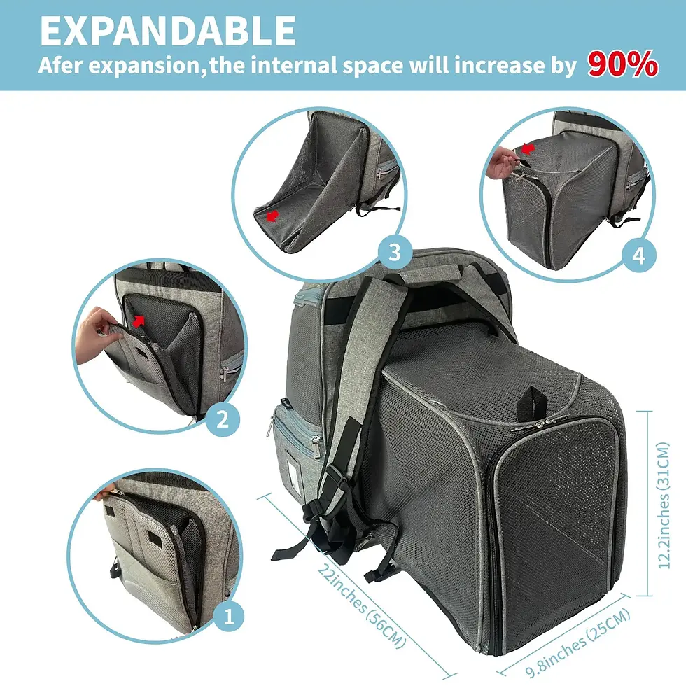 Thumbnail: Tahoe Series Expandable Backpack Pet Carrier By Mr Peanut's