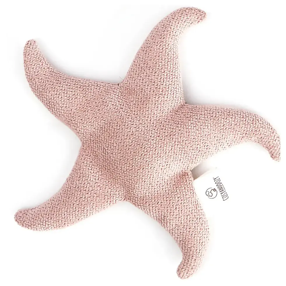 Handmade Starfish Cat Toy, Catnip and Buckwheat Husk Inside