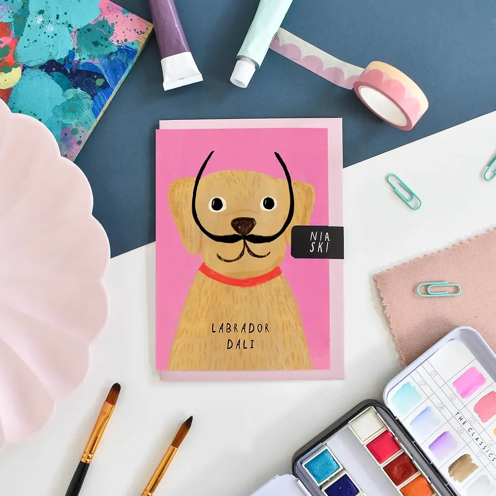 Labrador - Dali Dog Artist Card