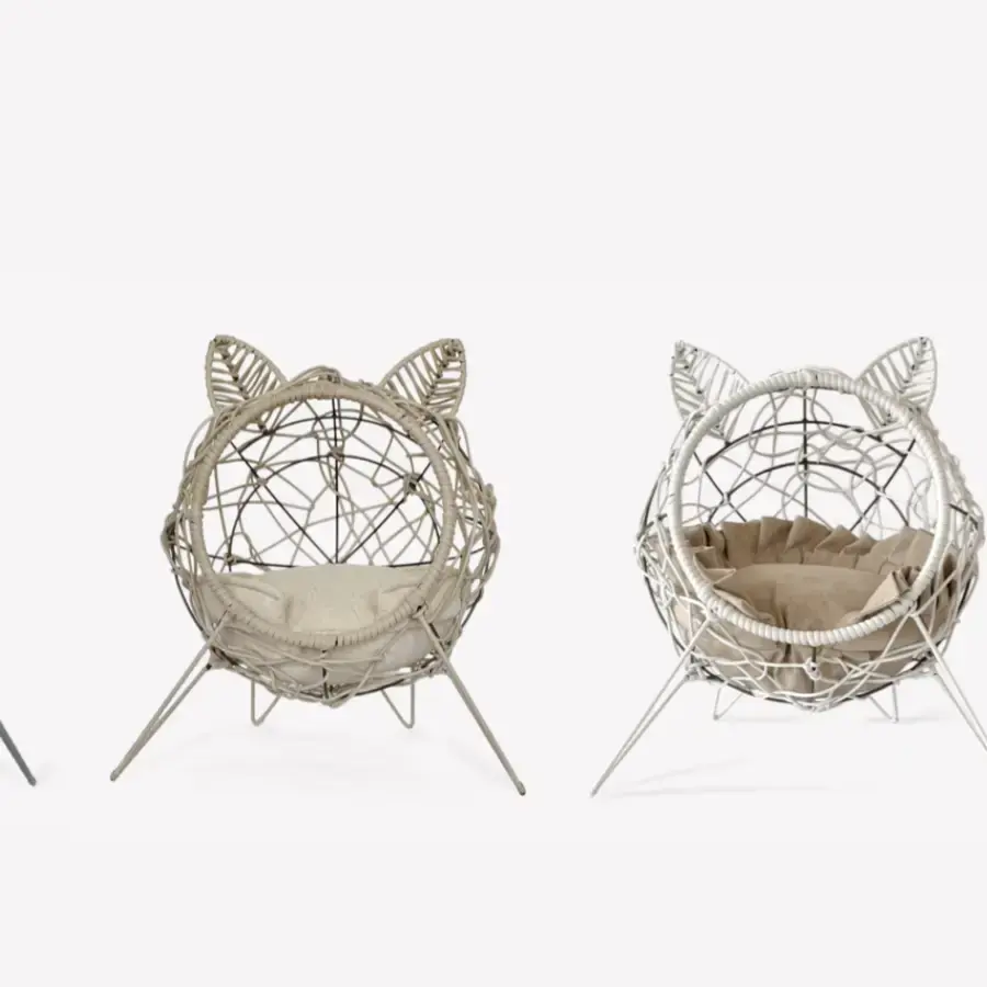 Thumbnail: Rattan Cat Basket House