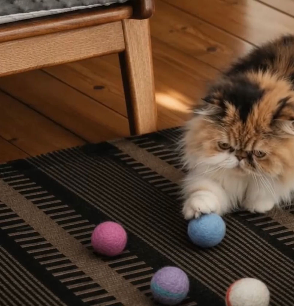 Thumbnail: Handmade 100% Wool Pet Toy Balls - Eco-Friendly 6cm