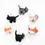 Thumbnail: Set of 5 Little Felt Cat Ornaments - made in Nepal ethically sourced 