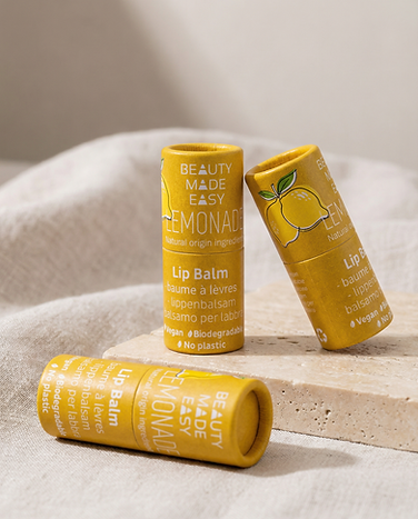 Natural vegan lip balm for dry lips