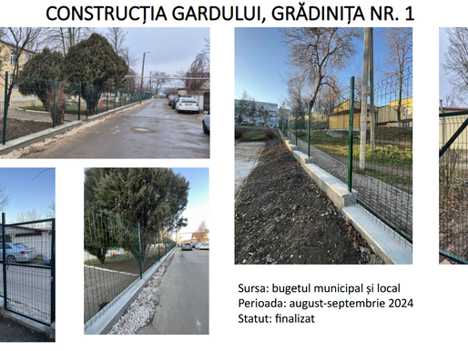 Lucrări de reconstrucție/modernizare a gardului existent la Grădinița de copii nr.1