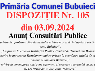 Anunț Consultări Publice