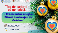 📢 Anunț – Târg de Caritate „Crăciunul ne unește”
