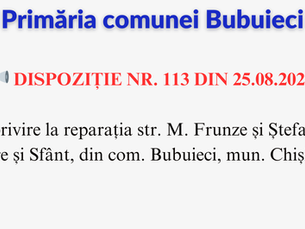 ‼️Anunț privind demararea lucrărilor de reparație a străzilor Mihail Frunze și Ștefan cel Mare și Sfânt