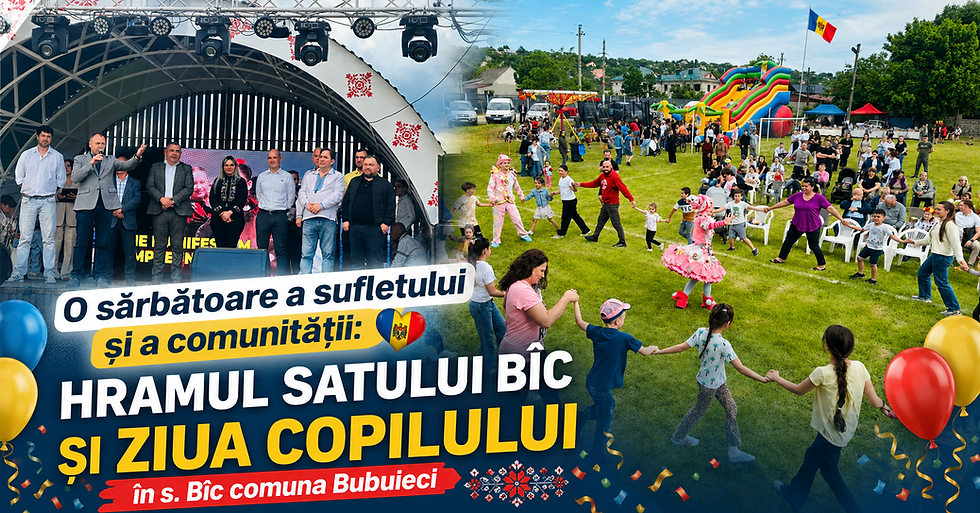 🇲🇩✨O sărbătoare a sufletului și a comunității: S-a desfășurat „Hramul satului Bîc și Ziua Copilului” comuna Bubuieci